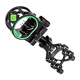 Camidy Archery Compound Bow Sight, Aluminum Alloy 5 Pins. 019 Bow Sight with Sight Light Right and Left Handed