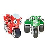 Ricky Zoom & DJ 2 Pack – 3-inch Action Figures – Free-Wheeling, Free Standing Toy Bikes for Preschool Play, Multi