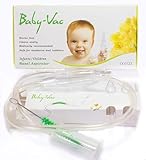 BABY-VAC Clinically Tested Baby Nasal Aspirator - Vacuum-Powered Nose Sucker with Suction Head & Cleaning Brush for Safe and Gentle Relief