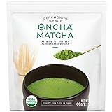 Encha Ceremonial Grade Matcha Powder - First Harvest Organic Japanese Matcha Green Tea Powder, From Uji, Japan (60g/2.12oz)
