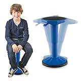 S AFSTAR Ergonomic Wobble Stool, Kids Active Motion Stool w/ 16'- 23.5' Adjustable Height, 245 LBS Weight Capacity, 360-Degree Wiggle Chairs Kids Wobble Chair for Classroom Preschool (Navy)