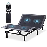 MUUEGM Adjustable Bed Frame Base Full with Massage 3 Modes,Wireless Remote Control,Ergonomic Motorized Head and Foot Incline,Zero Gravity,Anti-Snore,USB Ports,Easy Assembly,Nightlight,Memory Pre-Sets