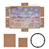 VEVOR 2000 Piece Puzzle Board with 6 Drawers and Cover, 40.2'x29.4' Rotating Wooden Jigsaw Puzzle Plateau, Portable Puzzle Accessories for Adult, Puzzle Organizer & Puzzle Storage System, Gift for Mom