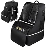 Looxii Car Seat Bags for Air Travel, Padded Car Seat Travel Bag for Airplane with Luggage Strap, 600D Oxford Cloths Carseat Cover for Airplane Travel Fits Car Seats, Infant Carriers and Booster Seats