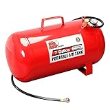 BIG RED T88007 Torin Portable Horizontal Air Tank with 36' Hose, 7 Gallon Capacity, Red