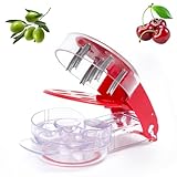 Cherry Pitter Tool Pit Remover - Quick Release 6 Cores At One Time, Multi-Function Olive Pitter Tool With Space-Saving Lock Design, Portable Cherry Seed Remover For Cherry Jam