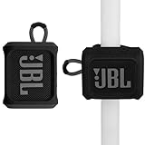 TXesign Silicone Case Cover for JBL Go 3 Portable Speaker with Removable Strap for Bike Golf Cart Travel Carrying Case Protective Sleeve Speaker Cover (Black)
