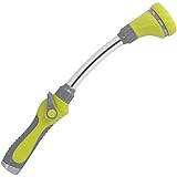 The Relaxed Gardener Watering Wand - 15' Garden Hose Nozzle Sprayer 8 Adjustable Spray Patterns and Thumb Control Shut Off Valve