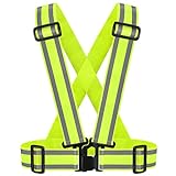 IDOU High Visibility Reflective Safety Vest | Lightweight,Adjustable & Elastic | Hi Vis Running Gear for Jogging,Walking,Cycling,Construction Workers,Motorcycle,Men,Women (1, YELLOW)