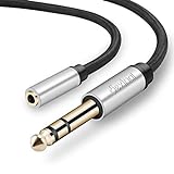 Devinal 1/4 inch to 3.5mm Female Headphone Extension Cable, 6.35mm to 3.5mm (1/8' inch) Female TRS Adapter, Quarter inch to Minijack Female Stereo Cord Converter Connector 5 feet/ 1.5M