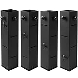 Desyeryamimi 4 Pack Bed Risers-Heavy Carbon Steel Furniture Risers for Chair,Couch,Table Lifters Support up to 9000 lbs-Adjustable Height 3.2'/6'/8.7'/11.5' for College Dorm Bed Frame–Black