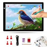 TOHETO A4 Ultra-thin Portable LED Light Box Tracer with 4 Magnets, Type C USB Power Cable Stepless Dimmable Brightness Tracing Light Pad for Weeding Vinyl Tattoo Drawing X-ray Viewing Diamond Painting