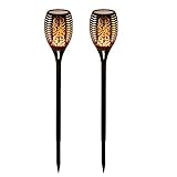 YAKii Upgraded Solar Torch Lights Waterproof Flickering Dancing Flames Outdoor Solar Torch Lights Dusk to Dawn Auto On/Off Landscape Decoration for Yard Patio Garden Yard Patio Garden，Pack of 2