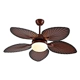 52' Palm Island Bali Ceiling Fan, Outdoor Ceiling Fan Remote Control with 5 Oil Brushed Bronze Palm Leaf, Farmhouse Ceiling Fan for Living Room/Dining Room/Hall (52 Inch Tropical Outdoor Ceiling Fan)