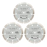 3Pack 4-1/2-Inch 60-Grit Diamond Compact Circular Saw Blade with 3/8-Inch Arbor, for Cutting Ceramic Tile, Stone Tile, Backer Board and Cement