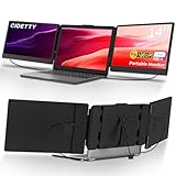CIDETTY Laptop Screen Extender, 14'' FHD 1080P IPS Ultra-Thin Dual/Triple Monitor Display, HDMI/USB-C Plug-Play Portable Monitor for Laptop, Built-in Speakers(Mac, Win, Android)