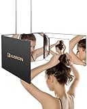 JUSRON 3 Way Mirror for Self Hair Cutting, 360 Trifold Barber Mirrors 3 Sided Makeup Mirror to See Back of Head, Used for Hair Coloring, Braiding, Good Gifts for Men Women (Without LED)