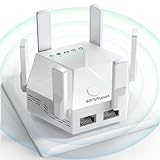 2024 WiFi Extender Signal Booster for Home Powerful 6 Antennas WiFi Booster - up to 10000 sq.ft Coverage, 1200Mbps Dual Band 5GHz/2.4GHz Long Range Wireless Internet Booster WiFi Repeater