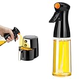 Tenlary Oil Sprayer for Cooking - 210ml Glass Olive Oil Dispenser Bottle Spray Mister-Reusable Food Grade Oil Vinegar Spritzer Sprayer Bottles,kitchen Gadgets Accessories for Air Fryer,BBQ (Orange)
