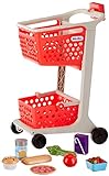 Little Tikes Shop 'n Learn Smart Cart, Realistic Red Toy Shopping Grocery Cart with Food Scanner and 8 Pretend Play Food Accessories - For Kids Ages 4 Years and Up