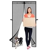 Heavy Duty Magnetic Screen Door - Fits Door Size 38x82inch, Self-Closing, Easy Install, Mesh Magnetic Screen Door Fresh Air Flow & Keep Bugs Out - Pet and Kid Friendly, Strong Magnet Design
