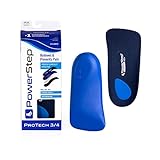 Powerstep ProTech 3/4 Length - Arch Pain Relief Insole for Tight Shoes - Arch Support Orthotic for Women and Men (M 5-6.5 W 7-8.5)