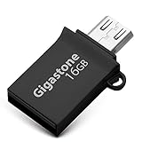 Gigastone USB 3.0 16GB Micro USB and USB Type A OTG Memory Stick for Android Phones, Flash Drive for Smartphones, 2 Ports for Dual Interfaces, Durable Metal Alloy Pen Drive for PCs and laptops