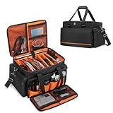 Trunab DJ Cable File Bag with Adjustable Dividers, 15.6'' Laptop Sleeve, Travel Musicians Gig Organizer Bag for DJ Gear, Music equipment and Accessories