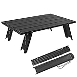 Small Beach Table Folding Aluminium Mini Picnic Table with Carrying Bag Ultralight Compact Portable for Camping Hiking Travel Fishing Accessories