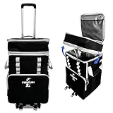 PENGUIN 72-Can Large Soft Cooler Bag - Insulated Leakproof Portable Rolling Cooler, Removable Top, Waterproof, Collapsible All-Terrain Cart with Heavy Duty Wheels for Beach, Camping, Traveling, Sports