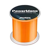 RUNCL PowerMono Fishing Line, Monofilament Fishing Line - Ultimate Strength, Shock Absorber, Suspend in Water, Knot Friendly - Mono Fishing Line (Orange, 4LB(1.8kgs), 500yds)