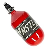 HK Army 68ci 4500psi HPA Paintball Tank - HSTL Carbon Fiber - Red