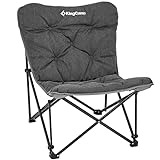 KingCamp Comfy Chair Folding Butterfly Dorm Chair with Padded Seats and Carrying Bag for Indoor and Outdoor Adults Camp Chair Support 300lbs
