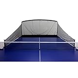 iPong Carbon Fiber Table Tennis Ball Catch Net - Practice Net Attaches to Ping Pong Table for Ball Collection During Table Tennis Robot, Serve or Multi-Ball Training