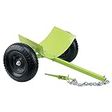 Timber Tuff TMW-70 Heavy Duty Steel Log Skate Towing Attachment with Dual Chains, 1 Load Binder, and 12 Inch Pneumatic Tires for Off Road Terrain