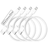 [Apple MFi Certified] iPhone Charger 3 ft 4 Pack, Lightning to USB Cable 3 Foot,Fast iPhone Charging Cables Cord for iPhone 13 Pro Max/12 Mini/11/XR/Xs/X/8/7/6/iPad Pro/Air/Mini-3 Feet White