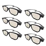 TOUMEI Reald 3D Glasses, Circular Polarized Non-Flashing Passive 3D Movie Glasses For Reald Format Cinema/Passive Polarized 3D TV Projector - 3D Glasses That Supports 3D TV And Cinema (6pcs)