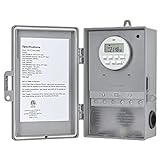 DEWENWILS Pool Pump Timer, Digital Timer Box, 2HP 40A 120-277 VAC, 7-Day 20 ON/Off Programmable Timer Switch for Water Heater, Pool Pump, SPA, Motor, ETL Listed Gray