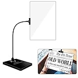 5X Magnifying Glass with Stand, 10'x6' Flexible Gooseneck Full Book Page Magnifying, Large Magnifier for Reading Small Prints & Low Vision Seniors with Aging Eyes, Black