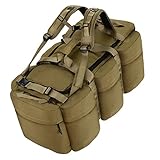 CECKQUE 105L Military Tactical Duffle Bag For Men, Extra Large Army Duffle Bag Heavy Duty Deployment Bag, Military Duffel Bag Backpack Outdoor Gear (tan)