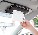 Car Tissue Holder, Car Visor Tissue Holder, Perfect Solid Color Auto Tissue Box, Tissue case Holder for car (Black)