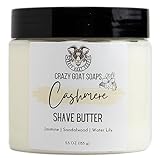 Whipped Shave Butter | Cashmere | Whipped Goat Milk | Dry and Sensitive Skin Shave Cream | Paraben Free Shave Lotion | Organic Shea and Cocoa Butter | Moisturizing Goat Milk Body Wash - 5.5oz