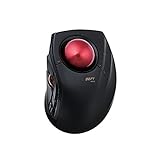 ELECOM DEFT PRO Trackball Mouse, Wired, Wireless, Bluetooth 3 Types Connection, Ergonomic Design, 8-Button Function, Red Ball, Windows11, MacOS (M-DPT1MRXBK)