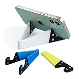 Portable Cell Phone Stand for Desk, Foldable Pocket Travel Mobile Phone Holder, Upgrade Universal V Smartphone Kickstand Mount Compatible with iPhone IPads Tablet Kindle Android, Pack of 3