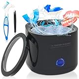 Ultrasonic Cleaner Retainer Cleaning Machine: 42kHz Ultra Sonic Dental Cleaning Pod for Denture Aligner Mouth Guard…