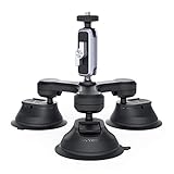 PGYTECH Triple Cup Camera Suction Mount for OSMO Action 3/Gopro/DJI OSMO Pocket 2/DJI Action 2/OSMO Pocket/OSMO Action Camera Triple Cup Suction Mount