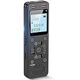 64GB Digital Voice Recorder for Lectures Meetings - EVIDA 4648 Hours Voice Activated Recording Device Audio Recorder with Playback,Password