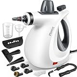 Phueut Pressurized Handheld Multi-Surface Natural Steam Cleaner with 12 pcs Accessories, Multi-Purpose Steamer for Home Use, Steamer for Cleaning Floor, Upholstery, Grout and Car
