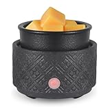 mocosa Wax Melt Warmer for Scented Wax,3-in-1Ceramic Wax Warmer Fragrances Candle Oils, Home Fragrance Wax Burner,Electric Candle Warmer as Gift for Mom Women(Black)