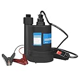 Water Pump Submersible Pump DC 12V Sump Pump 1500 GPH Utility Pump With Switch-Black